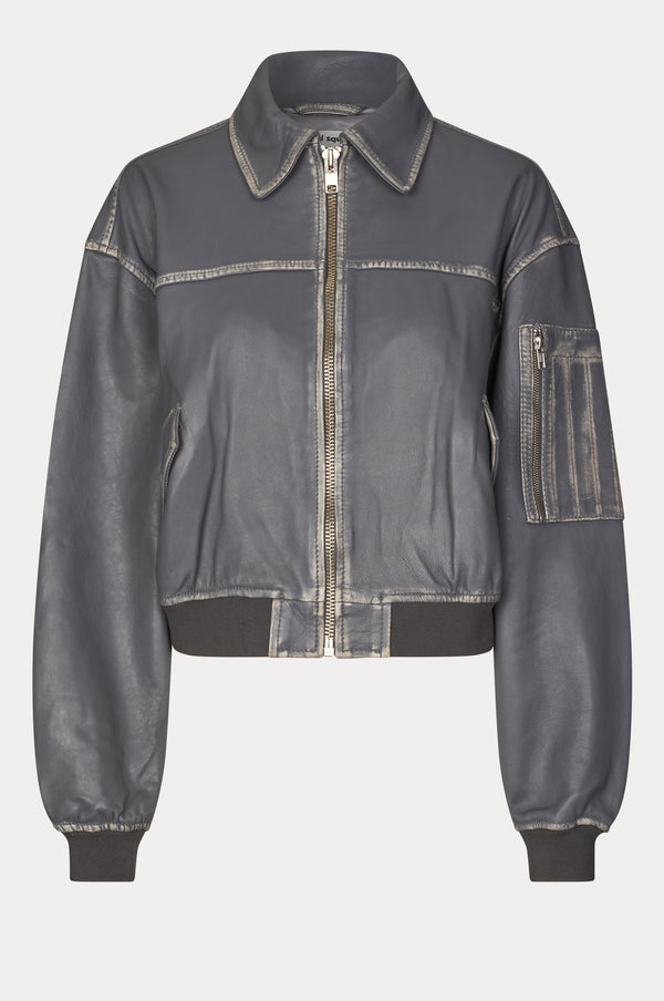 OSRocker Leather Bomber