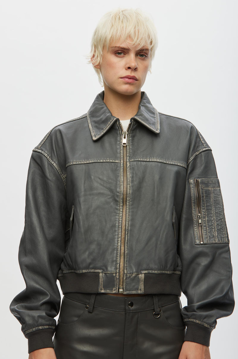 OSRocker Leather Bomber