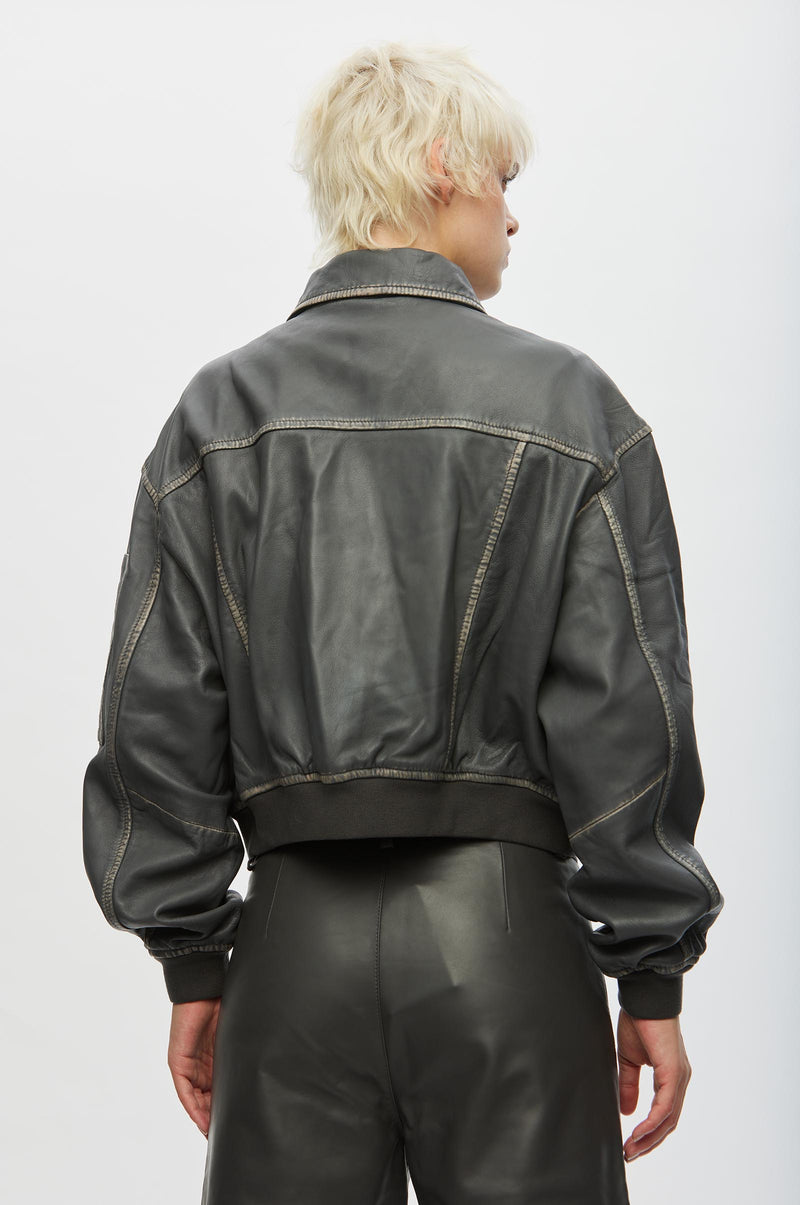 OSRocker Leather Bomber