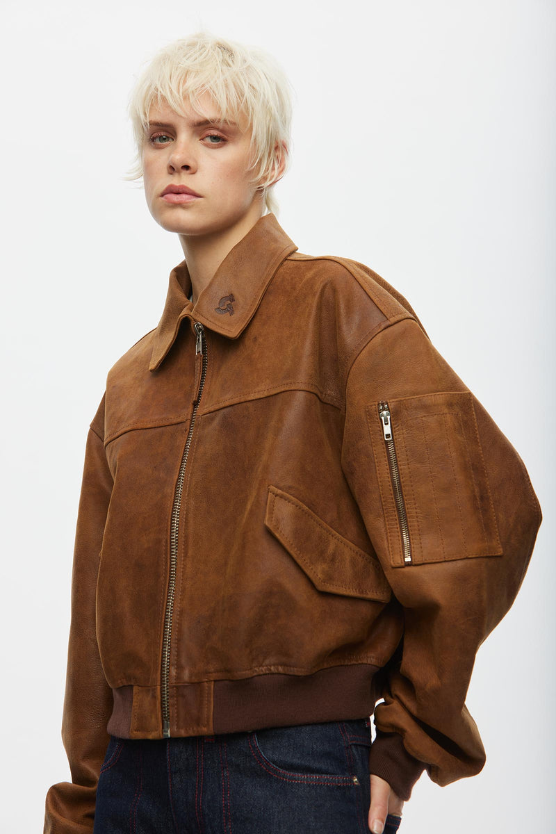 Rocky Leather Bomber