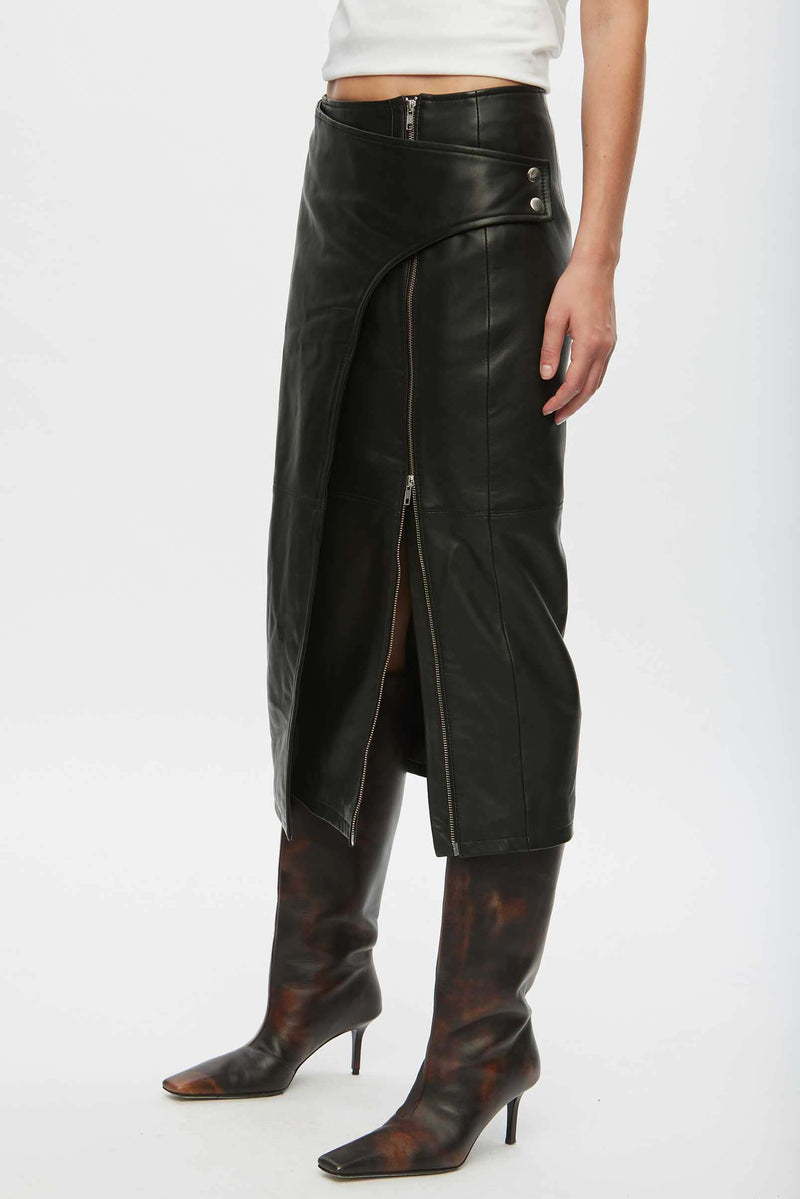 Verve Leather Skirt