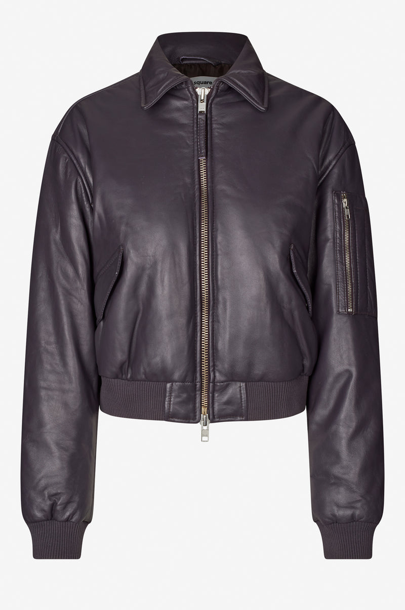 Pad Leather Bomber