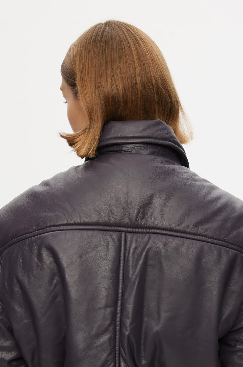 Pad Leather Bomber