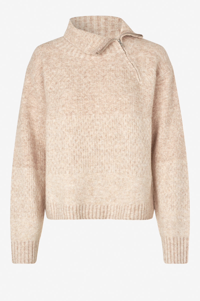 Blur Half Zip Knit