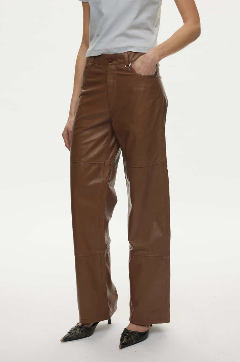 Scoop Leather Trousers