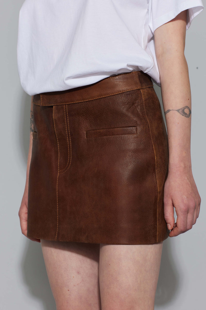 Rocky Leather Skirt